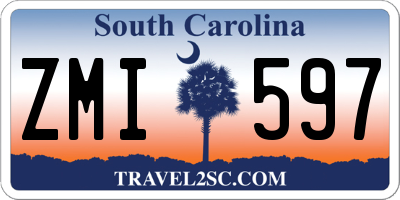 SC license plate ZMI597
