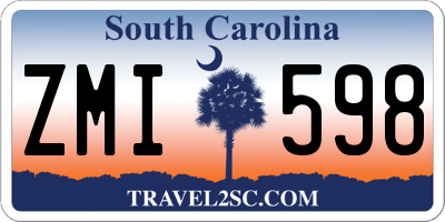 SC license plate ZMI598