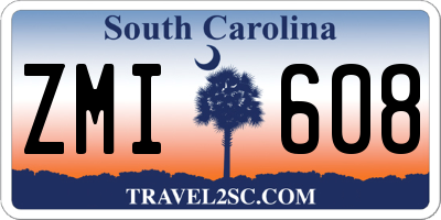 SC license plate ZMI608