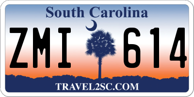 SC license plate ZMI614