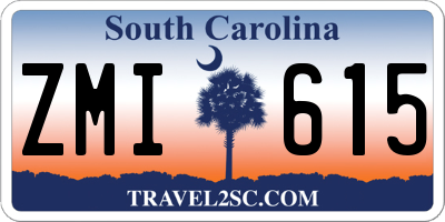 SC license plate ZMI615