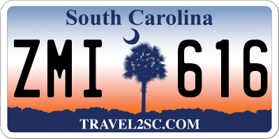 SC license plate ZMI616
