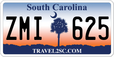 SC license plate ZMI625