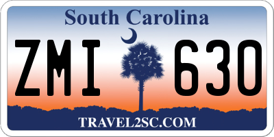 SC license plate ZMI630
