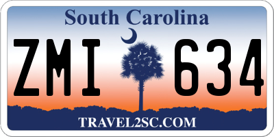 SC license plate ZMI634
