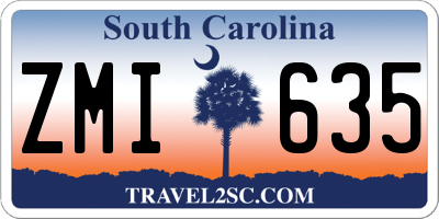 SC license plate ZMI635