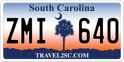 SC license plate ZMI640