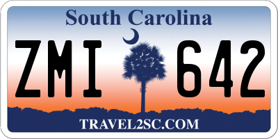SC license plate ZMI642