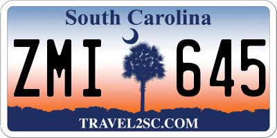 SC license plate ZMI645