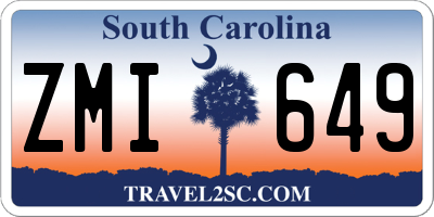 SC license plate ZMI649