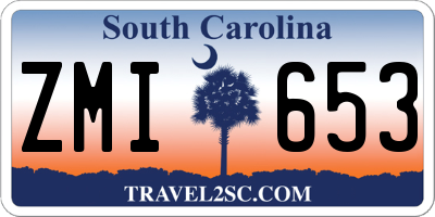 SC license plate ZMI653