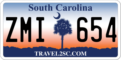 SC license plate ZMI654