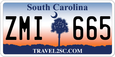 SC license plate ZMI665