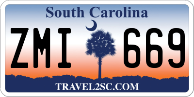 SC license plate ZMI669