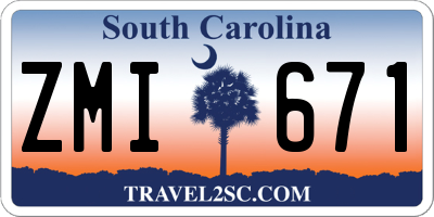 SC license plate ZMI671
