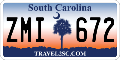 SC license plate ZMI672