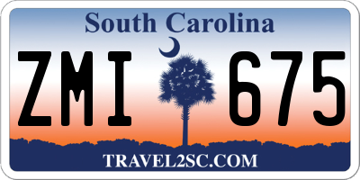 SC license plate ZMI675
