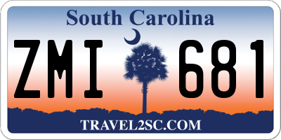 SC license plate ZMI681