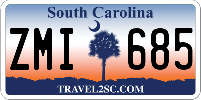 SC license plate ZMI685