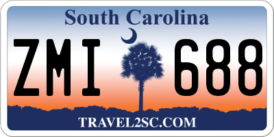 SC license plate ZMI688