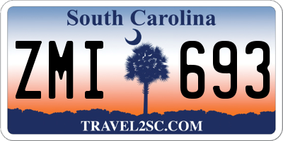 SC license plate ZMI693