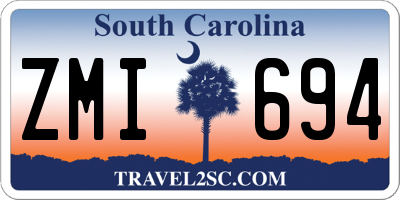 SC license plate ZMI694