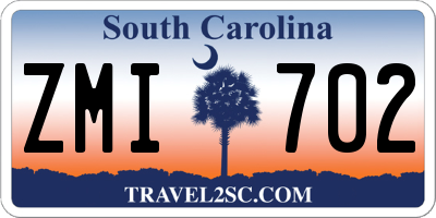 SC license plate ZMI702