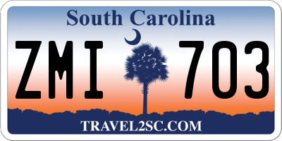SC license plate ZMI703
