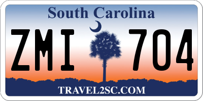 SC license plate ZMI704