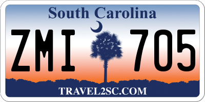 SC license plate ZMI705
