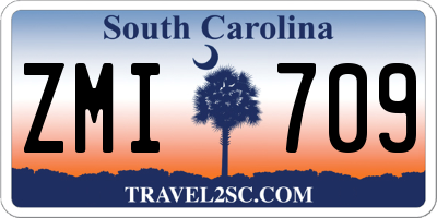 SC license plate ZMI709