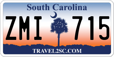 SC license plate ZMI715