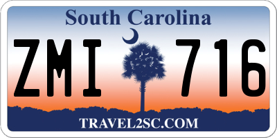 SC license plate ZMI716