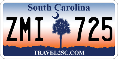 SC license plate ZMI725