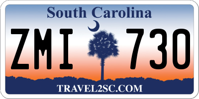 SC license plate ZMI730