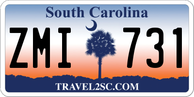 SC license plate ZMI731