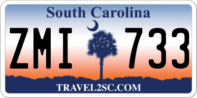 SC license plate ZMI733