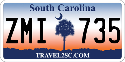 SC license plate ZMI735