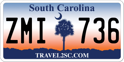 SC license plate ZMI736