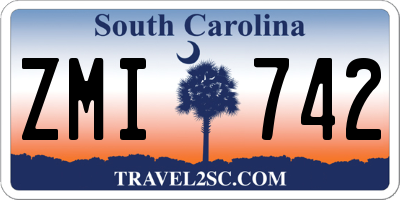 SC license plate ZMI742