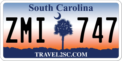 SC license plate ZMI747