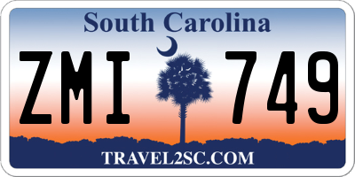 SC license plate ZMI749