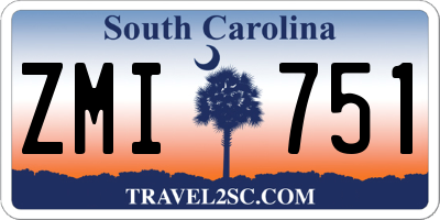 SC license plate ZMI751