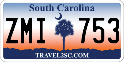 SC license plate ZMI753