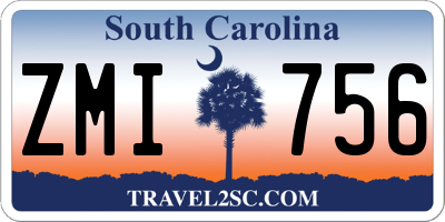 SC license plate ZMI756