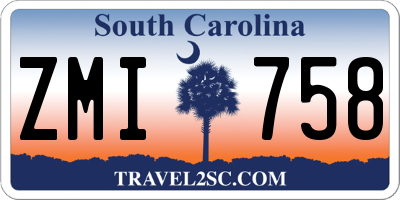 SC license plate ZMI758