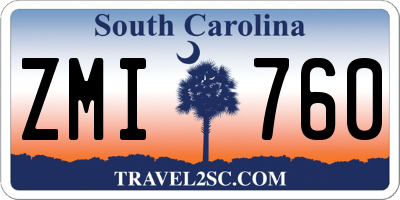 SC license plate ZMI760