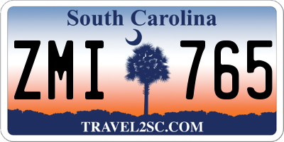 SC license plate ZMI765