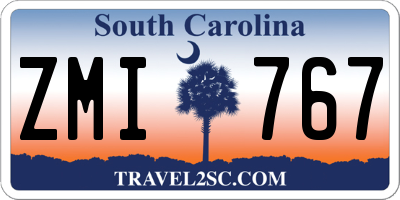 SC license plate ZMI767