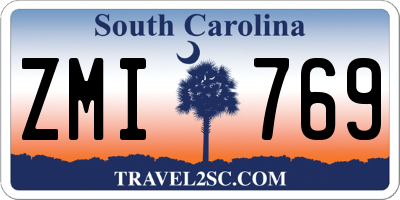 SC license plate ZMI769